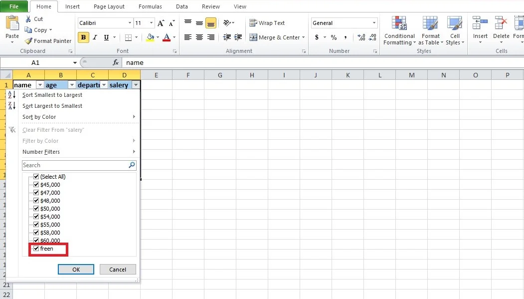check for errors if excel filter not working 2