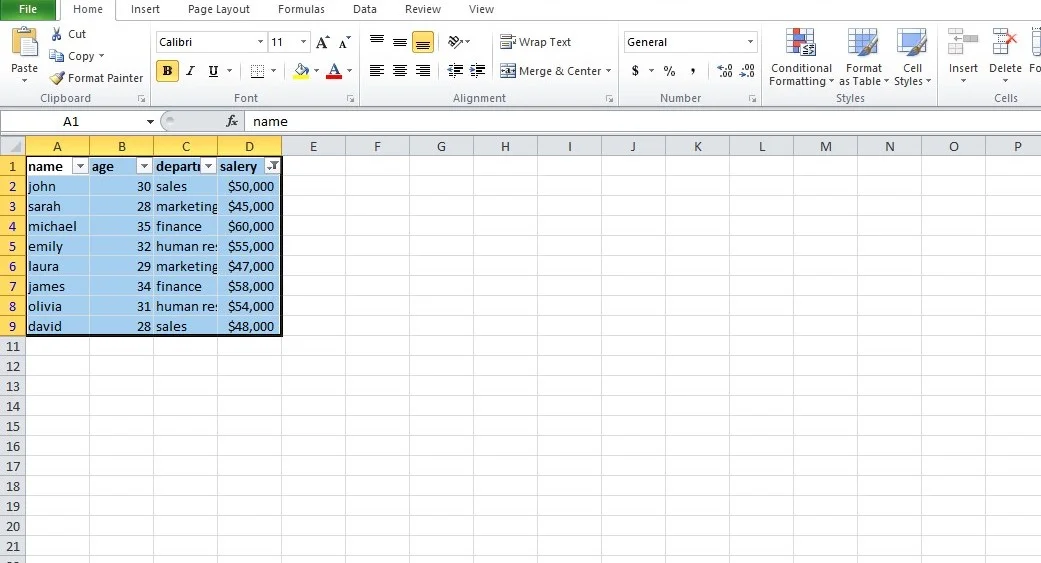check for errors if excel filter not working 3