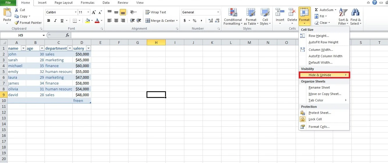 check hidden rows if excel filter not working 1