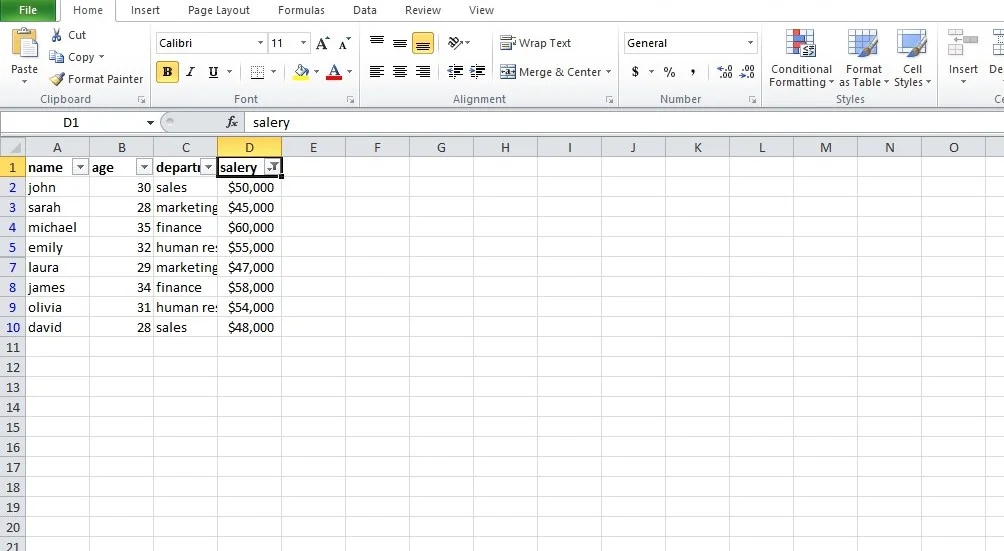 excel filter not working 4