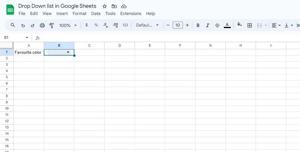 how to add drop down list in google sheets using existing data 1