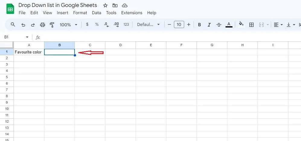 how to add drop down list in google sheets using preset values 1
