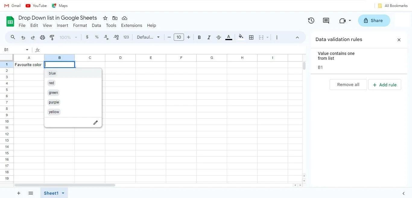 how to edit a drop down list in google sheets 1