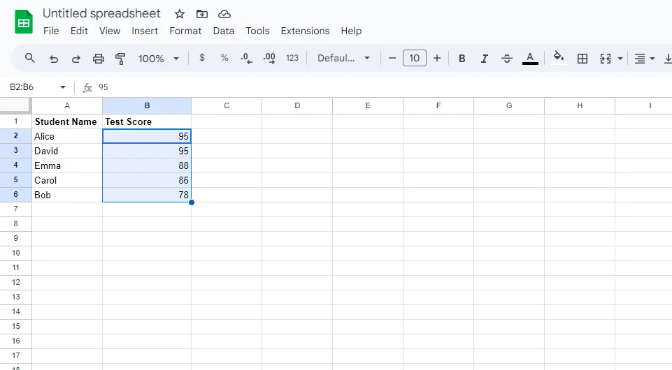 how to sort a single column in google sheets 2