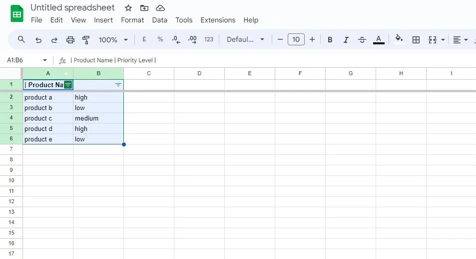 how to use filter to sort in google sheets 1