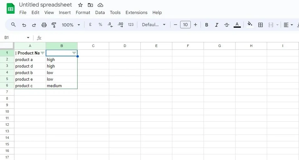 using filter for sorting in google sheets 3