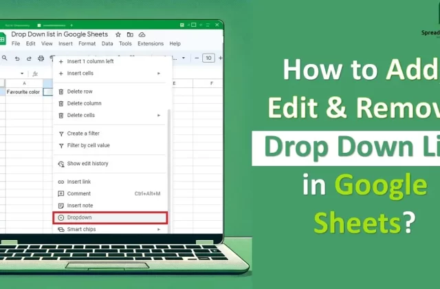 How to Add, Edit & Remove Drop Down List in Google Sheets