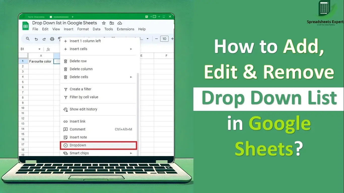How to Add, Edit & Remove Drop Down List in Google Sheets